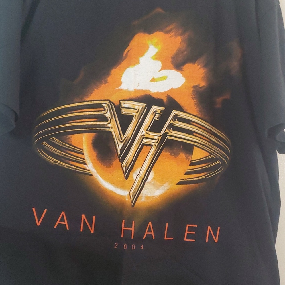 Vintage Y2K Van Halen Tour T-Shirt Size XL Mens Flames Graphic - Picture 2 of 8